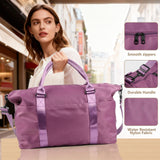 Weekender Duffel Bags for Women, Purple Travel Totes Bag for Airplane Essentials, Overnight Bags for Women with Trolley Sleeve, Large Carry On Hospital Bag for Labor and Delivery, Sport, Gym