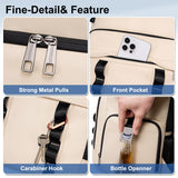 Weitars Insulated Cooler Backpack,Double Deck Waterproof Soft Cooler Bag,Backpack Coolers Leak Proof Lunch Backpack for Men Women for Travel,Camping,Picnic,Beach,Picnic,Outdoor 31L/52 Can (Beige)
