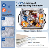 Weitars Insulated Cooler Backpack,Double Deck Waterproof Soft Cooler Bag,Backpack Coolers Leak Proof Lunch Backpack for Men Women for Travel,Camping,Picnic,Beach,Picnic,Outdoor 31L/52 Can (Beige)