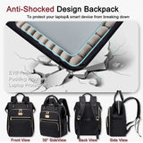 Weitars Lunch Backpack For Women,15.6 Inch Laptop Backpacks For Womens Back pack, Travel Backpacks,Work Backpack For Women (Black)