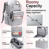 Weitars Lunch Backpack For Women,15.6 Inch Laptop Backpacks For Womens Back pack, Travel Backpacks,Work Backpack For Women (Gray)