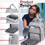 Weitars Lunch Backpack For Women,15.6 Inch Laptop Backpacks For Womens Back pack, Travel Backpacks,Work Backpack For Women (Gray)