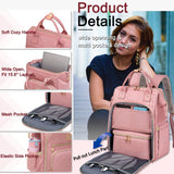 Weitars Lunch Backpack For Women,15.6 Inch Laptop Backpacks For Womens Back pack, Travel Backpacks,Work Backpack For Women (Pink)