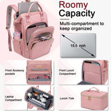 Weitars Lunch Backpack For Women,15.6 Inch Laptop Backpacks For Womens Back pack, Travel Backpacks,Work Backpack For Women (Pink)
