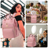 Weitars Lunch Backpack For Women,15.6 Inch Laptop Backpacks For Womens Back pack, Travel Backpacks,Work Backpack For Women (Pink)