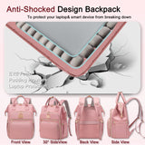 Weitars Lunch Backpack For Women,15.6 Inch Laptop Backpacks For Womens Back pack, Travel Backpacks,Work Backpack For Women (Pink)