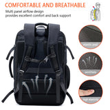 WeiTrust Travel Laptop Backpack, 50 - 60L Large Expandable Suitcase - Style Backpack for Business & Daily Travel, Carry - On Friendly with Side Water Bottle Pockets, Fits 18 - Inch Laptops