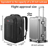 WeiTrust Travel Laptop Backpack, 50 - 60L Large Expandable Suitcase - Style Backpack for Business & Daily Travel, Carry - On Friendly with Side Water Bottle Pockets, Fits 18 - Inch Laptops