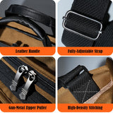 WELKINLAND 14 - Pockets Travel Messenger Bag for Men, 13" Tablet Shoulder Bag Men, 15L - Roomy Men's Shoulder Bag Expandable, Comfortable EDC Crossbody Bag for Man, Heavy - Duty Mens Messenger Bags for Work