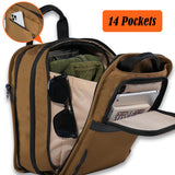 WELKINLAND 14 - Pockets Travel Messenger Bag for Men, 13" Tablet Shoulder Bag Men, 15L - Roomy Men's Shoulder Bag Expandable, Comfortable EDC Crossbody Bag for Man, Heavy - Duty Mens Messenger Bags for Work