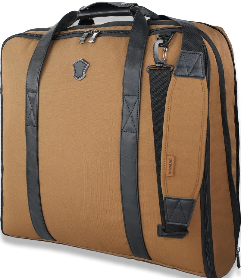 WELKINLAND 2 - Suit Carry On Garment Bag for Travel, 30 - L Suits Holder Travel Bag, 8 - Pocket Garment Bag for Men, Wrinkle - Free Travel Garment Bags for Suits, Durable Suit Carrier Garment Travel Bag