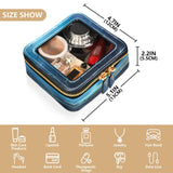 WELLDAY Clear Makeup Bag Atlantic Giant Shark Cosmetic Organizer Case, Waterproof Portable Travel Toiletry Cosmetic Bag Case with Clear Windows for Women