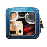 WELLDAY Clear Makeup Bag Atlantic Giant Shark Cosmetic Organizer Case, Waterproof Portable Travel Toiletry Cosmetic Bag Case with Clear Windows for Women