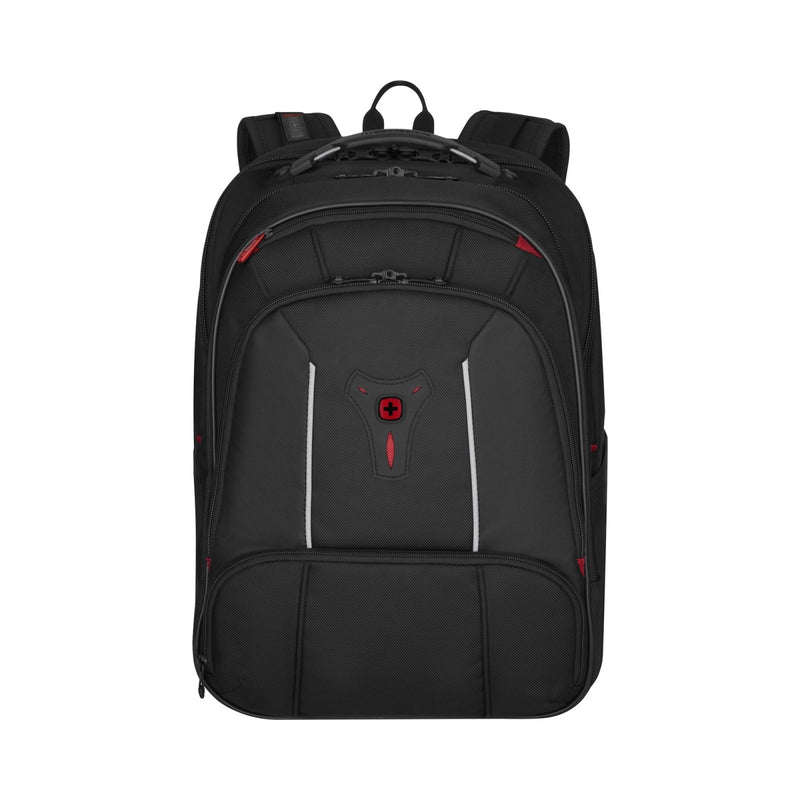 Wenger Carbon Rucksack, Notebook bis 17 Zoll, Organizer, Damen Herren, Büro Business Uni, Schwarz, Black, 15.6", laptop backpack