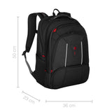 Wenger Carbon Rucksack, Notebook bis 17 Zoll, Organizer, Damen Herren, Büro Business Uni, Schwarz, Black, 15.6", laptop backpack