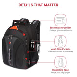 Wenger Legacy 16 inch Laptop Backpack, Men's and Women's Laptop Bag, Black/Gray, One Size