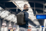 Wenger MX Professional laptop backpack with tablet pocket, notebook up to 16 inches, tablet of up to 10 inches, organizer, 21 L, for men and women, office, business travel, uni, mottled gray, 611641
