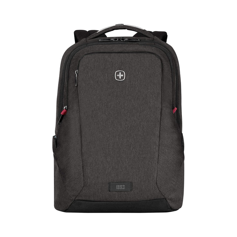 Wenger MX Professional laptop backpack with tablet pocket, notebook up to 16 inches, tablet of up to 10 inches, organizer, 21 L, for men and women, office, business travel, uni, mottled gray, 611641