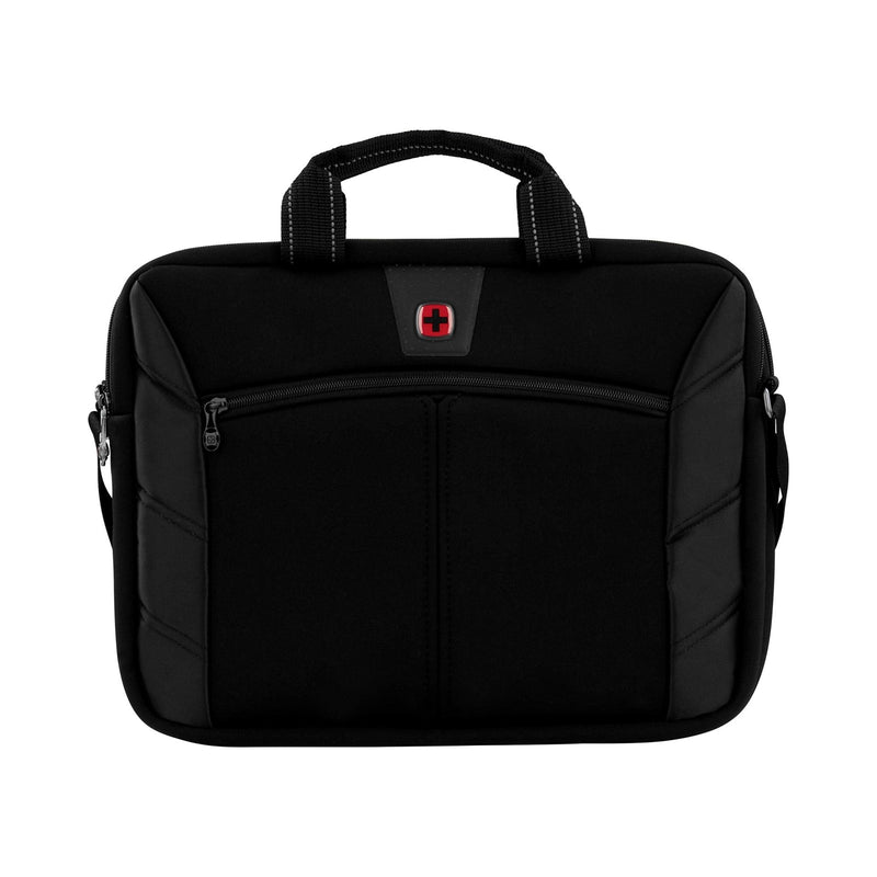 WENGER Sherpa 600653 Laptop Shoulder Bag, Notebook up to 16 Inches, Briefcase, 8 L, Women Men, Office, Business, University, Travel, Black, black, 16.0, briefcase