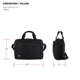 Wenger Source Padded Document Organizer and 14 - Inch Laptop Bag, Black