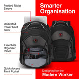 Wenger Synergy Laptop Backpack, Fits 16 Inch Laptop, Men's and Women's Laptop Bag, Black/Grey