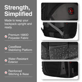 Wenger Synergy Laptop Backpack, Fits 16 Inch Laptop, Men's and Women's Laptop Bag, Black/Grey