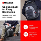 Wenger Synergy Laptop Backpack, Fits 16 Inch Laptop, Men's and Women's Laptop Bag, Black/Grey