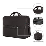 Wenger Unisex - Adults XE Brief 17 Black Laptop Bag, 16 cm x 34 cm x 45 cm, 25 liters, 0.8 kg