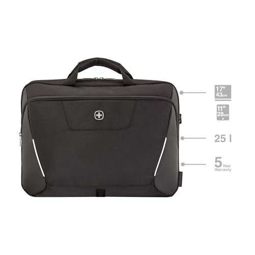 Wenger Unisex - Adults XE Brief 17 Black Laptop Bag, 16 cm x 34 cm x 45 cm, 25 liters, 0.8 kg