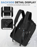 wepadre Black Travel Backpack For Women Men Airline Approved Carry On Bags For Airplanes Personal Item Bag For Airlines Waterproof Hiking Backpack College Laptop Backpack Weekender Overnight Bag