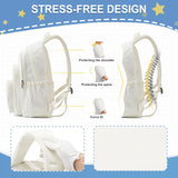 weradar School Backpack For Women Men, Lightweight Casual Daypack College Backpacks, Aesthetic Students Bookbag, Backpack With Lots Of Pockets,Cute High School Bag For Boys Girls(Beige)