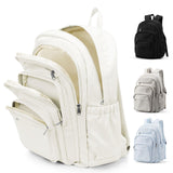 weradar School Backpack For Women Men, Lightweight Casual Daypack College Backpacks, Aesthetic Students Bookbag, Backpack With Lots Of Pockets,Cute High School Bag For Boys Girls(Beige)