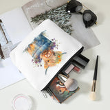 Western Cosmetic Bag Highland Cow Gifts Western Stuff Western Gifts for Women Cowgirl Her Farm Girls Sister Cow Print Stuff Floral Makeup Bag Travel Organizer Mothers Day Graduation Birthday Gifts