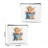 Western Cosmetic Bag Highland Cow Gifts Western Stuff Western Gifts for Women Cowgirl Her Farm Girls Sister Cow Print Stuff Floral Makeup Bag Travel Organizer Mothers Day Graduation Birthday Gifts