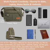 W&G traveler RFID Crossbody Messenger Bag for Men Women, Integrated Card Holders, Green