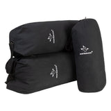 WHITEDUCK Top Load Canvas Folding Duffel Bag, Water Resistant Army Style Shoulder Bag for Men and Women - Gym, Sports, Travel, Hiking, Camping, Backpacking (Small 21" x 36",Black)