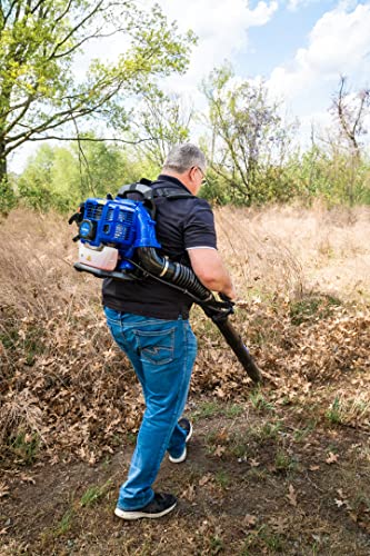 WILD BADGER POWER Leaf Blower Backpack, 43cc Gas Powered Strong Air Flow , Light Weight 17.4 lbs, Ideal for Leaf, Sand, Gravel, Snow, Yard and Driveway
