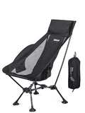 WildCall Lightweight Folding High Back Camping Chair with Head Support, Compact Beach Chair with Anti-Sinking Large Feet and Three Tilt Angles Adjustment