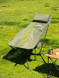 WildCall Lightweight Folding High Back Camping Chair with Head Support, Compact Beach Chair with Anti-Sinking Large Feet and Three Tilt Angles Adjustment