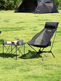 WildCall Lightweight Folding High Back Camping Chair with Head Support, Compact Beach Chair with Anti-Sinking Large Feet and Three Tilt Angles Adjustment
