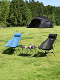 WildCall Lightweight Folding High Back Camping Chair with Head Support, Compact Beach Chair with Anti-Sinking Large Feet and Three Tilt Angles Adjustment