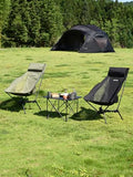 WildCall Lightweight Folding High Back Camping Chair with Head Support, Compact Beach Chair with Anti-Sinking Large Feet and Three Tilt Angles Adjustment