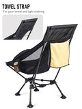 WildCall Lightweight Folding High Back Camping Chair with Head Support, Compact Beach Chair with Anti-Sinking Large Feet and Three Tilt Angles Adjustment