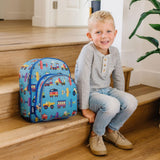 Wildkin 12 - inch Kids Backpack – Padded, Adjustable, Ideal for Daycare & Travel - Trains, Planes, and Trucks