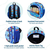 Wildkin 12 - inch Kids Backpack – Padded, Adjustable, Ideal for Daycare & Travel - Trains, Planes, and Trucks