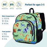 Wildkin 12 - inch Kids Backpack – Padded, Adjustable, Ideal for Daycare & Travel - Wild Animals