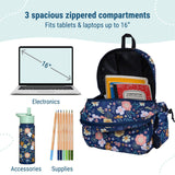 Wildkin 17 - inch Kids Backpack – Durable, Lightweight School Bag for Boys & Girls - Wildflower Bloom