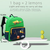 willikiva Car Dinosaur Kids Toddler Backpack for Boys and Girls Children Waterproof Preschool Bag(Green Bus)