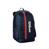 WILSON 2025 Team Tennis Backpack - Navy/Red, Holds up to 2 Rackets | Backpacks4Less