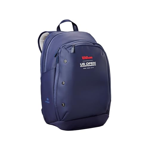 WILSON 2025 US Open Tour Tennis Backpack - Navy, Holds up to 2 Rackets | Backpacks4Less